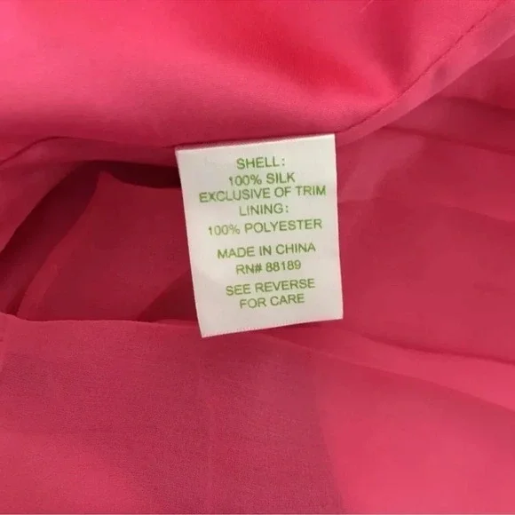 Lilly Pulitzer Jillie Daiquiri Pink 100% Silk Pleated Cocktail Dress Size 2 XS - Picture 4 of 5